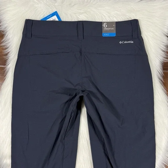 Columbia Women's Size 6 R Ink Saturday Trail Convertible Stretch Pants Straight - Picture 8 of 12